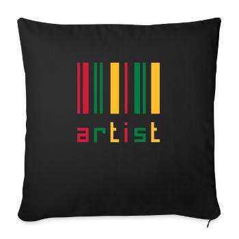 Art / Artist / Painting / Design / Music / Kunst - Sofa pillowcase 17,3'' x 17,3'' (45 x 45 cm) - black - Front