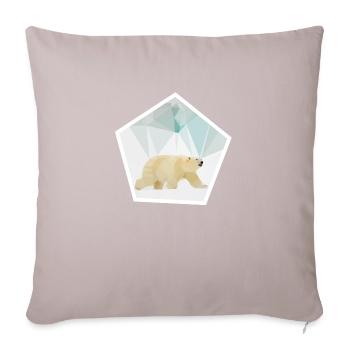 Polarbear polygon - Housse de coussin décorative 45 x 45 cm - taupe clair - Devant