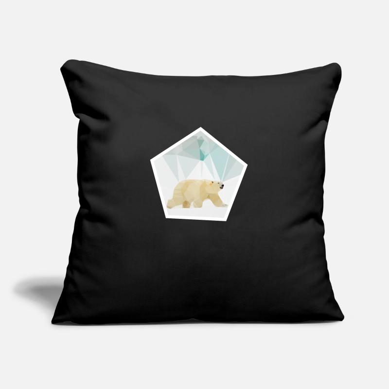 Polarbear polygon Housse de coussin décorative 45 x 45 cm