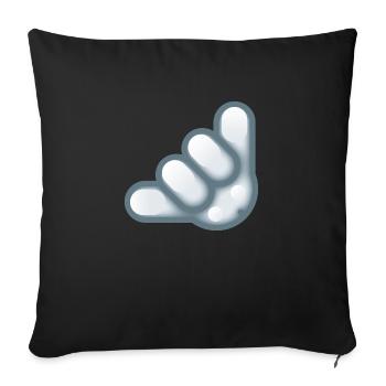 Smiley Hand Signal - Sofa pillowcase 17,3'' x 17,3'' (45 x 45 cm) - black - Front