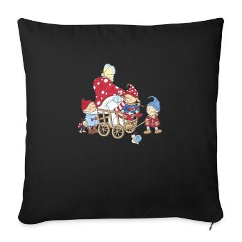 Wichtel_01 - Sofakissenbezug 45 x 45 cm - Schwarz - Vorne