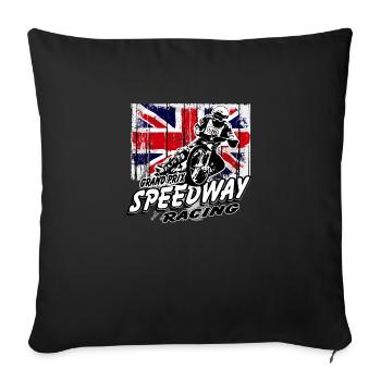 UK Speedway - Vintage Union Jack - Sofakissenbezug 45 x 45 cm - Schwarz - Vorne