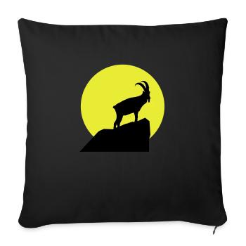 Sternzeichen Steinbock - Sofakissenbezug 45 x 45 cm - Schwarz - Vorne
