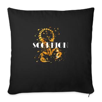 Scorpio - Sofa pillowcase 17,3'' x 17,3'' (45 x 45 cm) - black - Front