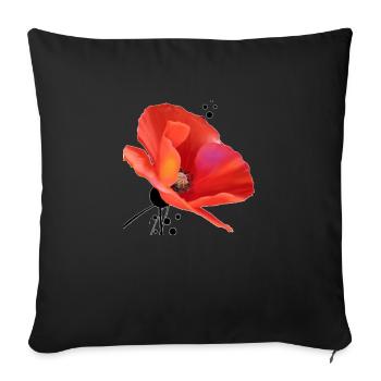 Poppy - Sofa pillowcase 17,3'' x 17,3'' (45 x 45 cm) - black - Front