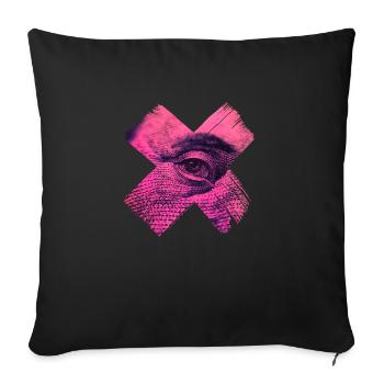 alles sehendes auge - Sofakissenbezug 45 x 45 cm - Schwarz - Vorne