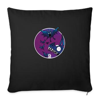 GIGGJOTT animierte Fledermäuse - Sofakissenbezug 45 x 45 cm - Schwarz - Vorne