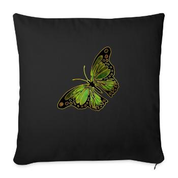papillon - Housse de coussin décorative 45 x 45 cm - noir - Devant