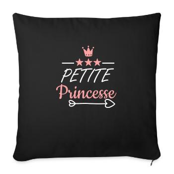 Petite Princesse - Housse de coussin décorative 45 x 45 cm - noir - Devant
