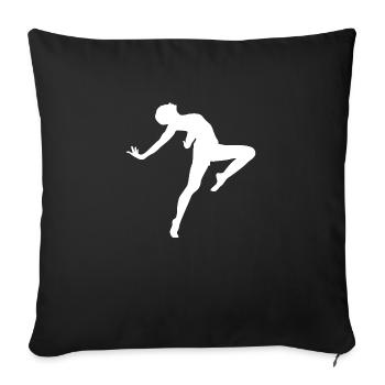 dancer - Sofa pillowcase 17,3'' x 17,3'' (45 x 45 cm) - black - Front