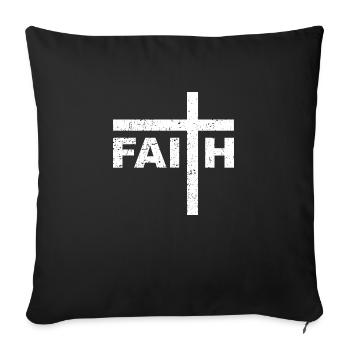 Foi - Housse de coussin décorative 45 x 45 cm - noir - Devant