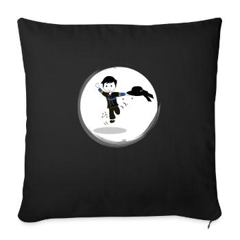 breton cadeau - Housse de coussin décorative 45 x 45 cm - noir - Devant