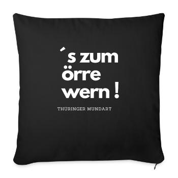 Thüringer Mundart 31 - Sofakissenbezug 45 x 45 cm - Schwarz - Vorne
