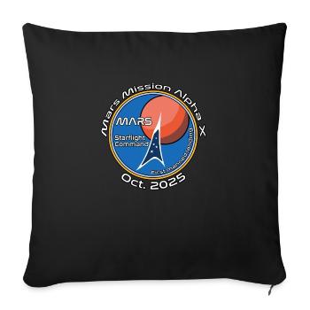 Mars Mission Alpha X - Sofa pillowcase 17,3'' x 17,3'' (45 x 45 cm) - black - Front