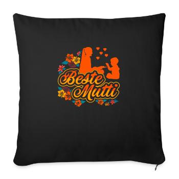 BESTE MUTTI by The Manzanita´s - Sofakissenbezug 45 x 45 cm - Schwarz - Vorne
