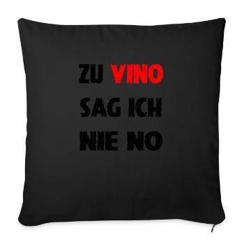 Vino Wein Wein Beer - Sofakissenbezug 45 x 45 cm - Schwarz - Vorne