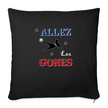 Allez les gones - Housse de coussin décorative 45 x 45 cm - noir - Devant