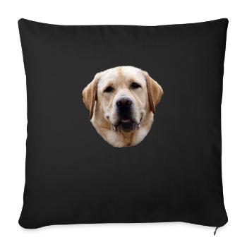 Labrador Golden Retriever - Sofa pillowcase 17,3'' x 17,3'' (45 x 45 cm) - black - Front