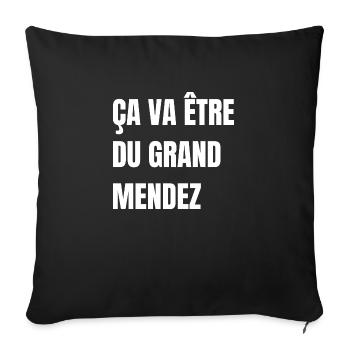 ça va être du grand mendez - Housse de coussin décorative 45 x 45 cm - noir - Devant