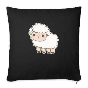 Moutons - Housse de coussin décorative 45 x 45 cm - noir - Devant