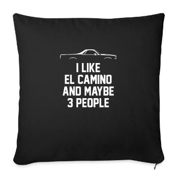 J’AIME EL CAMINO ET PEUT-ÊTRE 3 PERSONNES - Housse de coussin décorative 45 x 45 cm - noir - Devant