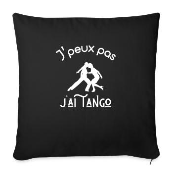 je peux pas j'ai tango - Housse de coussin décorative 45 x 45 cm - noir - Devant