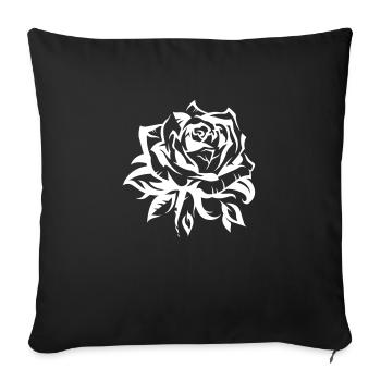 rose - Sofa pillowcase 17,3'' x 17,3'' (45 x 45 cm) - black - Front