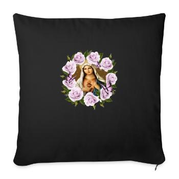 Holy Mary-Madonna-saint-jesus mother - Sofa pillowcase 17,3'' x 17,3'' (45 x 45 cm) - black - Front