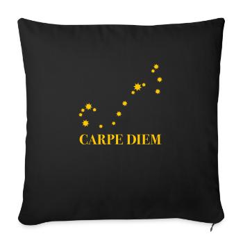 Carpe Diem utilise la constellation du jour Ciel du Scorpion - Housse de coussin décorative 45 x 45 cm - noir - Devant