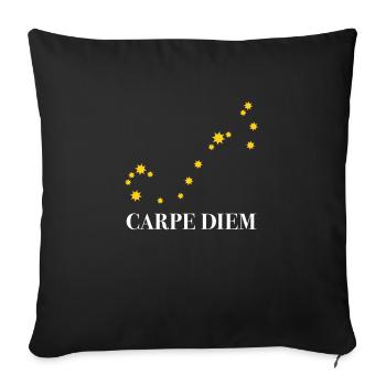 Carpe Diem utilise la constellation du jour Ciel du Scorpion - Housse de coussin décorative 45 x 45 cm - noir - Devant