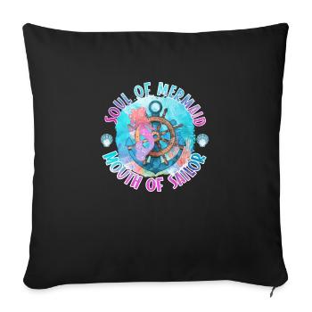 Ocean Sublimation - Sofa pillowcase 17,3'' x 17,3'' (45 x 45 cm) - black - Front