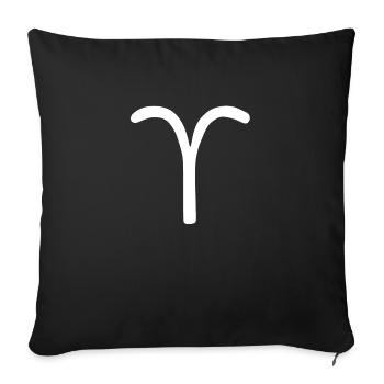 Astrological symbol Aries, Aries - Sofa pillowcase 17,3'' x 17,3'' (45 x 45 cm) - black - Front