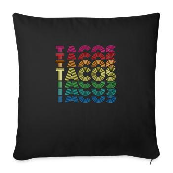 tacos - Sofakissenbezug 45 x 45 cm - Schwarz - Vorne