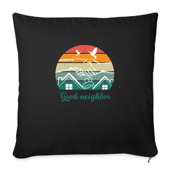 Good neighbor WW - Sofa pillowcase 17,3'' x 17,3'' (45 x 45 cm) - black - Front