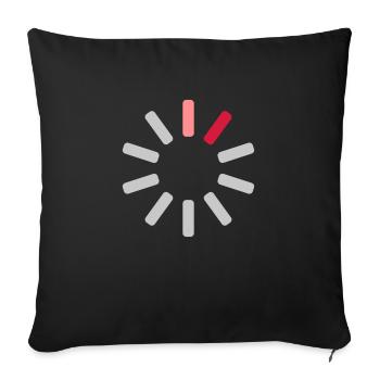 Buffer no connection Logo - Sofa pillowcase 17,3'' x 17,3'' (45 x 45 cm) - black - Front