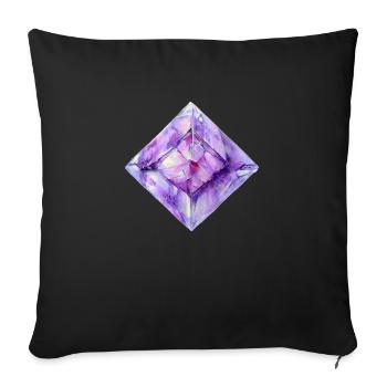 Watercolor Crystal - Sofa pillowcase 17,3'' x 17,3'' (45 x 45 cm) - black - Front