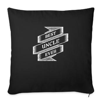 Best Uncle ever - Sofa pillowcase 17,3'' x 17,3'' (45 x 45 cm) - black - Front