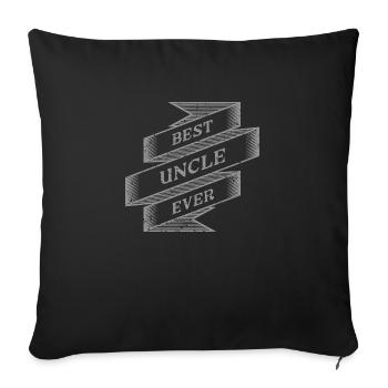 Best Uncle ever - Sofa pillowcase 17,3'' x 17,3'' (45 x 45 cm) - black - Front