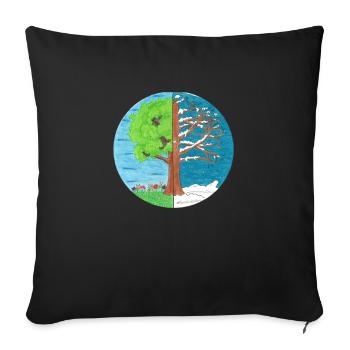 Summer and Winter - Housse de coussin décorative 45 x 45 cm - noir - Devant