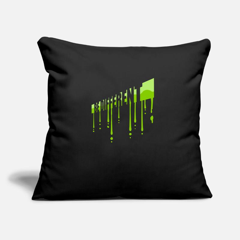Soyez différent Logo Design Housse de coussin décorative 45 x 45 cm
