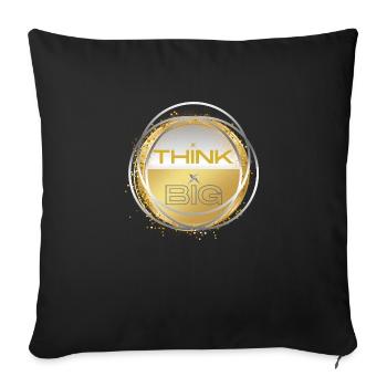 THINK BIG couleur or argent - Housse de coussin décorative 45 x 45 cm - noir - Devant