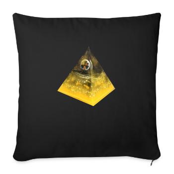 Radioaktivität Pyramide/ Prypjat - Sofakissenbezug 45 x 45 cm - Schwarz - Vorne