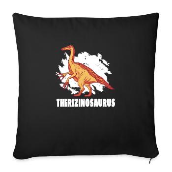 Therizinosaurus Dinosaurier Dino Saurier Echse - Sofakissenbezug 45 x 45 cm - Schwarz - Vorne