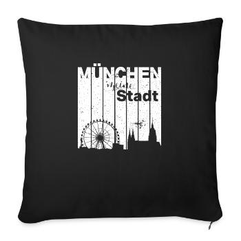 Munich - My City - Sofa pillowcase 17,3'' x 17,3'' (45 x 45 cm) - black - Front