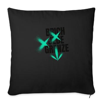 Briser toutes les frontières - Housse de coussin décorative 45 x 45 cm - noir - Devant