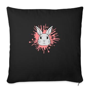 Farbklecks Tropfen Hase Spritzer - Sofakissenbezug 45 x 45 cm - Schwarz - Vorne