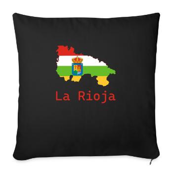 La Rioja - Sofa pillowcase 17,3'' x 17,3'' (45 x 45 cm) - black - Front