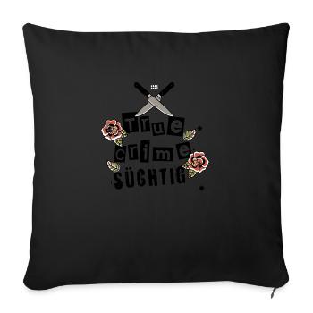 true crime podcast - Sofakissenbezug 45 x 45 cm - Schwarz - Vorne