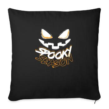 saison effrayante Halloween - Housse de coussin décorative 45 x 45 cm - noir - Devant