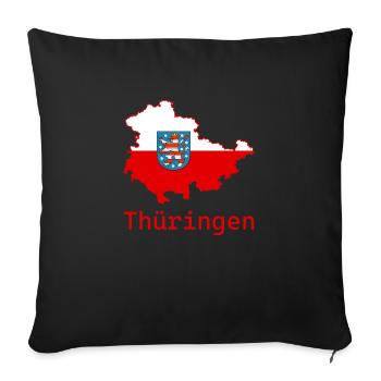 Thuringe - Housse de coussin décorative 45 x 45 cm - noir - Devant